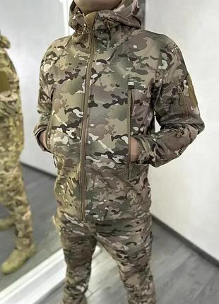Костюм esdy softshell софтшелл, тактический. мультикам зимний 2xl