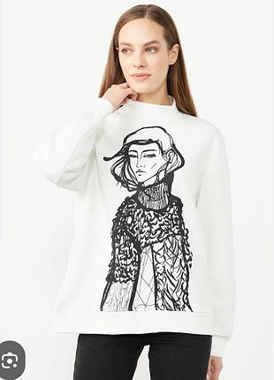 Світшот оверсайз на флісі від zara.