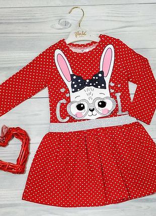 Сукня "зайка", бавовна тм "pink" 110 см