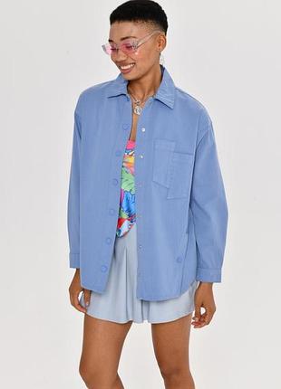 Сорочка бавовняна жіноча veto jeans 190127 l синя (2200005035238)