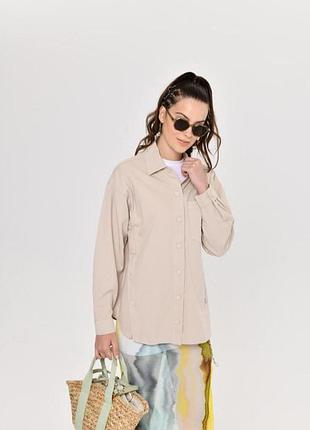 Сорочка бавовняна жіноча veto jeans 190129 s бежева (2200005035313)