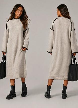 Тепле в'язане плаття-светр primark cares xl/2xl, міді, осінь-зима