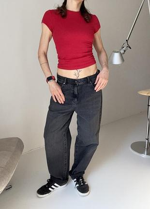 Джинси uniqlo wide tapered jeans 26 100% kaihara denim
