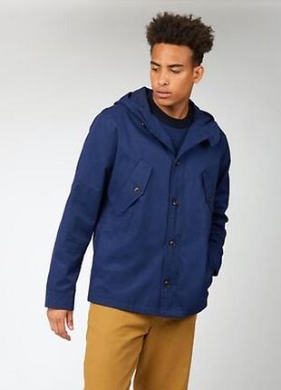 Чоловіча бавовняна куртка ben sherman з капюшоном, navy, розмір s