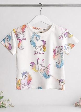 Детская белая футболка my little pony 92 см (1.5-2y)