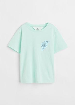 Футболка для дівчинки блакитного кольору з мороженим 110/116 см (4-6y)