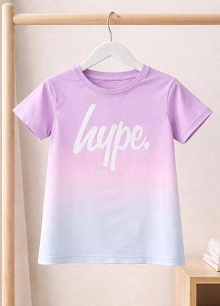 Дитяча футболка бузкового кольору для дівчинки hype 98-104 см (3-4y)