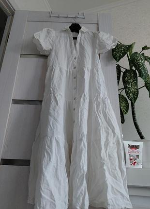 Платье лен на л