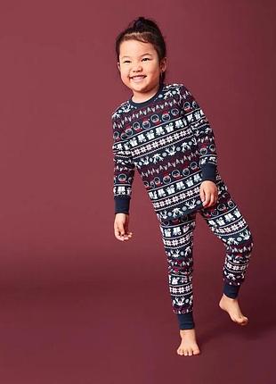 Новогодняя детская пижама 110-116 см (4-6y)