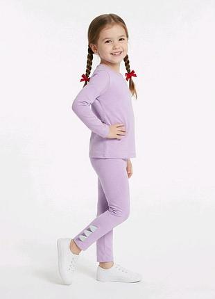 Трикотажные сиреневые лосины для девочки 92-98 см (2-3y) george