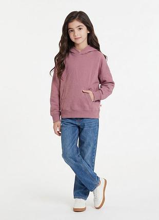 Однотонне худі на флісі oversize для дівчинки 122-128 см (7-8y)
