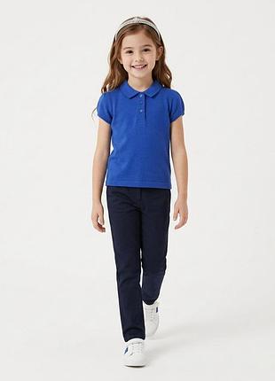 Футболка поло детская для девочки 110-116 см (5-6y) george синяя