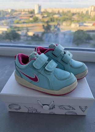 Кроссівки голубі на дівчинку nike оригінал 22 14см (12-18 міс)