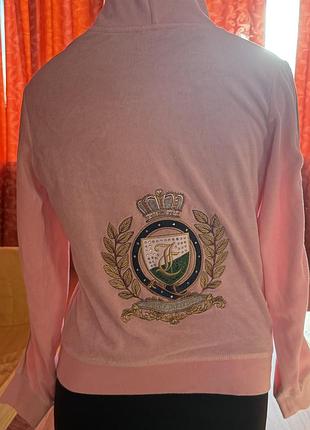 Рожеве велюрове худі juicy couture black label
