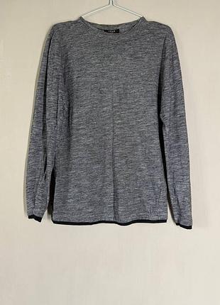 Стильный серый лонгслив smog slim fit / брендовая кофта с длинным рукавом m