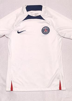 Детская футболка nike paris saint-germain псж белая спортивная dri-fit 147-158см.