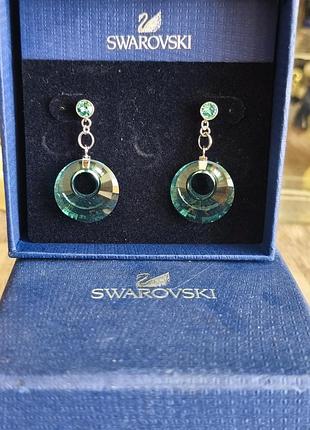 Swarovski turn antique circle pierced сережки