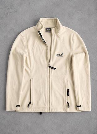 Кофта флісова чоловіча, жіноча jack wolfskin біла,розмір s,m