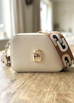 Жіноча брендова шкіряна сумка furla brava оригінал сумочка кросбоді фурла на подарунок дружині дівчині женская кожаная сумка оригинал