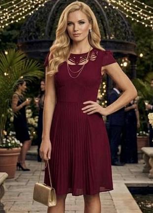 Нова шифонова міні сукня karen millen з плісованою спідницею