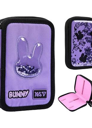 Пенал твердий yes подвійний shiny bunny hp-01