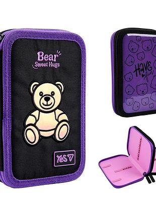 Пенал твердий yes подвійний bear sweet hugs hp-01