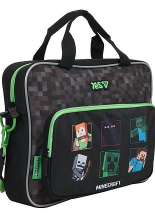 Сумка школьная а4 формат yes minecraft adventure в-1