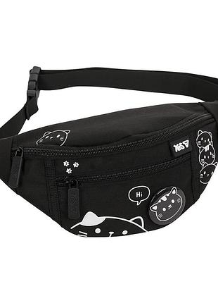 Сумка на пояс yes black cat sp-36