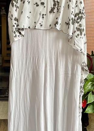 Нарядна літня сукня міді mint velvet sashia waterfall cocoon (uk 16 / l/xl)в ідеальному стані.