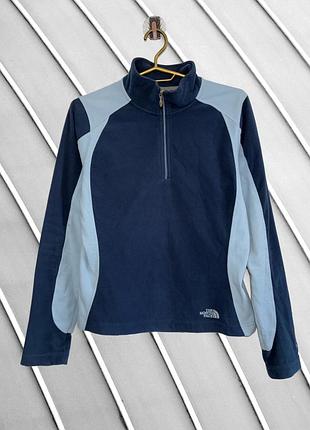 Женская синяя флиска the north face s оригинал норс фейс флисовая кофта голубая теплая спортивная кофта 42 44