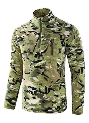 ☛☇тактическая флисовая кофта lesko camouflage xl для военных и туристов зимняя одежда утепленная кофта ve-33