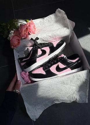 Nike sb dunk low wmns lace pack regal black pink/найк сб данк лоу регал чёрные с розовым 36 37 38 39 40