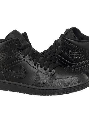 Кросівки чоловічі jordan 1 mid triple black (554724-091) 41