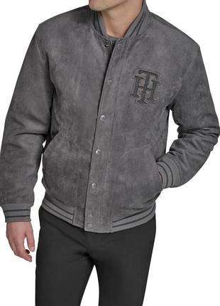 Чоловіча куртка-бомбер tommy hilfiger z8763453d2 varsity premium еко-замша