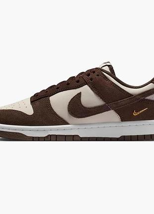 Кросівки жіночі nike dunk low orewood mini swoosh brown/white (io4244-102)