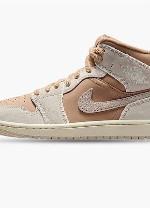 Кросівки жіночі air jordan 1 mid se brown/beige hv4269-200