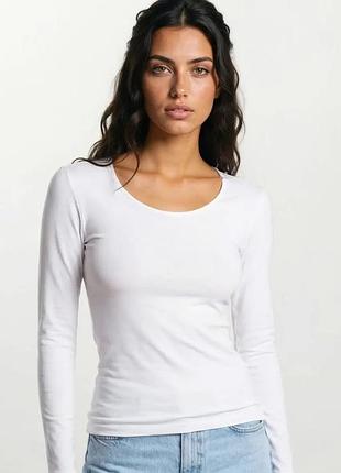 Базовий білий реглан бавовна кофта h&m розмір s
