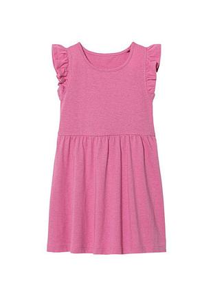 Сукня з воланами для дівчинки lupilu ecoprint 461444 098-104 см (2-4 years) рожевий