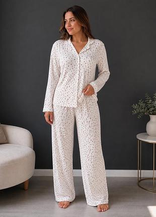 Піжама george nightwear 100% бавовна муслін натуральна тканина розмір l (uk 14)
