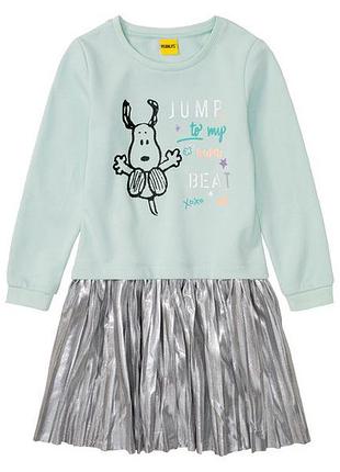 Платье с плиссированной юбкой для девочки peanuts lidl 392158 098-104 см (2-4 years) комбинированный