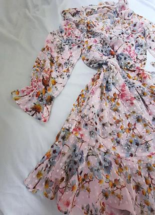 Нереальное розовое платье на запах под шифон ted baker