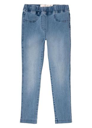 Джеггинсы skinny на резинке с карманами для девочки pepperts lycra® 377507 134 см (8-9 years) голубой