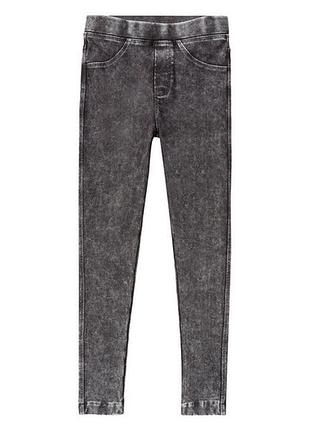 Джеггинсы skinny с эластичной талией для девочки pepperts lycra® 372623 146-152 см (10-12 years) графитовый