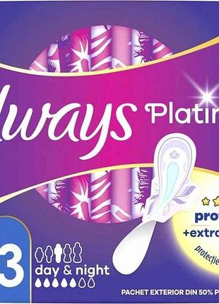 Прокладки гігієнічні нічні 5к. 6шт always platinum daynight (розмір 3) тм always