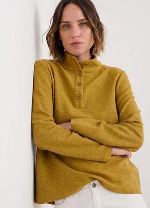 Жіночий світшот last boat sweatshirt від бренду seasalt cornwall гірчичного кольору розмір 14/48
