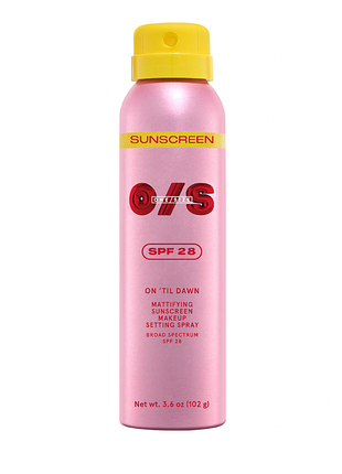 Матирующий солнцезащитный спрей-фиксатор для макияжа one/size by patrick starr on 'til dawn makeup setting spray with spf 28, 102 гр.