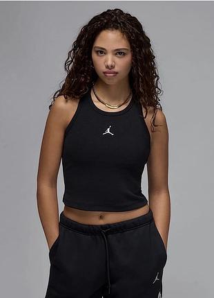 Майка топ жіноча air jordan w j ess black hf9474-010 чорна женская майка jordan essential укорочена топ