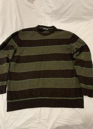 Чоловічий светр barbour hasting striped crew knit. розмір xl. кофта lambswool supersoft оригінал.
