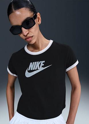 Жіноча футболка найк оригінал nike w nsw ss ringer tee vntg run if4072-010