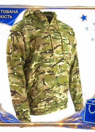 Худі чоловіча тактична військова демісезонна кофта для зсу kombat uk tactical hoodie xl мультикам dm-11